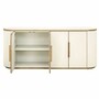 Casa Padrino Luxus Sideboard mit 4 T�ren und Keramikplatte Wei� / Messing 192 cm