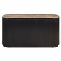 Casa Padrino Luxus Sideboard mit 2 T�ren und Travertinplatte Dunkelbraun / Braun 160 cm