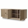 Casa Padrino Luxus Sideboard mit 4 T�ren Beige / Bronze 220 cm - Luxus M�bel