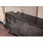 Casa Padrino Luxus Sideboard mit 4 T�ren Schwarz 205 cm - Luxus M�bel