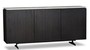 Casa Padrino Luxus Sideboard mit 3 T�ren und Marmorplatte Schwarz / Grau 179 x 40 x H. 80 cm - Wohnzimmerschrank - Luxus Qualit�t