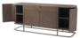 Casa Padrino Luxus Kommode mit 4 T�ren und Schublade Braun / Bronze 170 x 46 x H. 75 cm - Luxus Qualit�t