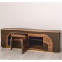 Casa Padrino Luxus Sideboard mit 4 T�ren und 2 Schubladen Braun / Grau / Messing 226,5 cm - Luxus M�bel
