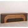 Casa Padrino Luxus Sideboard mit 4 T�ren und 2 Schubladen Braun / Grau / Messing 226,5 cm - Luxus M�bel