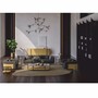 Casa Padrino Luxus Sideboard mit 4 T�ren Naturfarben / Schwarz / Messing 267 cm - Hotel M�bel