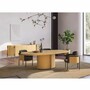 Casa Padrino Luxus Sideboard mit 4 T�ren Naturfarben / Schwarz / Messing 267 cm - Hotel M�bel