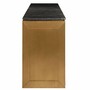 Casa Padrino Luxus Sideboard mit 4 T�ren und Marmorplatte Gold / Schwarz 184 cm
