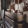 Casa Padrino Luxus Sideboard mit 4 T�ren Grau / Dunkelbraun / Silber 233 cm - Hotel M�bel