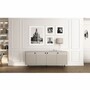 Casa Padrino Luxus Sideboard mit 4 T�ren Grau / Schwarz / Gold 220 cm