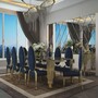Casa Padrino Luxus Sideboard mit 4 T�ren und Kunstmarmor Platte Wei� / Gold / Schwarz 251,2 cm - Luxus Hotel & Esszimmer M�bel
