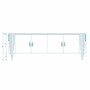 Casa Padrino Luxus Sideboard mit 4 T�ren und Kunstmarmor Platte Wei� / Gold / Schwarz 251,2 cm - Luxus Hotel & Esszimmer M�bel