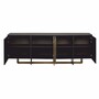 Casa Padrino Luxus Sideboard mit 4 T�ren Schwarz / Messing 220 cm - Luxus M�bel - Luxus Interior