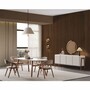 Casa Padrino Luxus Sideboard mit 4 T�ren und Spiegel Wei� / Braun 220 cm - Luxus M�bel