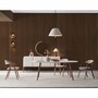 Casa Padrino Luxus Sideboard mit 4 T�ren und Spiegel Wei� / Braun 220 cm - Luxus M�bel