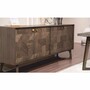 Casa Padrino Luxus Sideboard mit 4 T�ren Braun / Messing 210 cm - Luxus M�bel