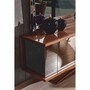 Casa Padrino Luxus Sideboard mit Spiegel Braun - Verspiegelter Massivholz Schrank mit Wandspiegel - Luxus Massivholz M�bel