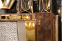 Casa Padrino Luxus M�bel Set Braun / Silber / Gold - 1 Luxus Sideboard mit 4 T�ren & 2 Luxus Wandspiegel - Moderne Luxus M�bel