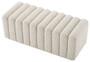 Casa Padrino Luxus Sitzbank Cremefarben 116 x 47 x H. 46 cm - Gepolsterte Wohnzimmer Bank - Wohnzimmer M�bel - Hotel M�bel - Luxus M�bel