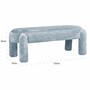 Casa Padrino Luxus Sitzbank Hellblau 123 cm - Wohnzimmer & Hotel M�bel