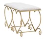 Casa Padrino Luxus Sitzbank Creme / Gold 105 cm - Wohnzimmer & Schlafzimmer M�bel