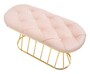 Casa Padrino Luxus Sitzbank Rosa / Gold 91 cm - Luxus Interior