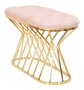 Casa Padrino Luxus Sitzbank Rosa / Gold 91 cm - Luxus Interior
