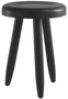 Casa Padrino Luxus Sitzhocker Schwarz  31 x H. 45 cm - Massivholz Hocker - Runder Mindi Holz Sitzhocker - Luxus M�bel