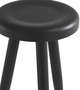 Casa Padrino Luxus Sitzhocker Schwarz  31 x H. 45 cm - Massivholz Hocker - Runder Mindi Holz Sitzhocker - Luxus M�bel