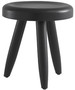 Casa Padrino Luxus Sitzhocker Schwarz  31 x H. 34 cm - Massivholz Hocker - Runder Mindi Holz Sitzhocker - Luxus M�bel