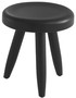 Casa Padrino Luxus Sitzhocker Schwarz  31 x H. 34 cm - Massivholz Hocker - Runder Mindi Holz Sitzhocker - Luxus M�bel