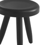 Casa Padrino Luxus Sitzhocker Schwarz  31 x H. 34 cm - Massivholz Hocker - Runder Mindi Holz Sitzhocker - Luxus M�bel