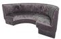 Casa Padrino Luxus Sofa Grau 167 x 83 x H. 94 cm - Halbrundes Samt Sofa - Luxus M�bel 