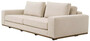 Casa Padrino Luxus Sofa Beige / Braun 236 x 110 x H. 80 cm - Wohnzimmer Sofa mit Kissen - Wohnzimmer M�bel - Luxus M�bel - Wohnzimmer Einrichtung - Luxus Einrichtung - Luxus Qualit�t
