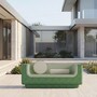 Casa Padrino Luxus Sofa Gr�n / Mintgr�n 180 cm - Wetterfestes Beton Sofa