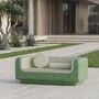 Casa Padrino Luxus Sofa Gr�n / Mintgr�n 180 cm - Wetterfestes Beton Sofa