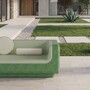 Casa Padrino Luxus Sofa Gr�n / Mintgr�n 180 cm - Wetterfestes Beton Sofa