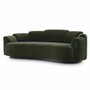 Casa Padrino Luxus Sofa Gr�n / Schwarz 232 cm - Hotel & Wohnzimmer M�bel