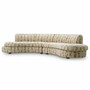 Casa Padrino Luxus Sofa Sandfarben / Schwarz 376 cm - Luxus Hotel M�bel