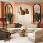 Casa Padrino Luxus Sofa Sandfarben / Schwarz 376 cm - Luxus Hotel M�bel