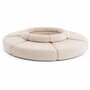 Casa Padrino Luxus Sofa Beige  340 cm - Rundes Modulares Sofa - Luxus M�bel