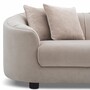 Casa Padrino Luxus Samt Sofa Creme / Schwarz 241 cm - Wohnzimmer & Hotel M�bel