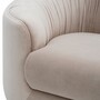 Casa Padrino Luxus Samt Sofa Creme / Schwarz 241 cm - Wohnzimmer & Hotel M�bel