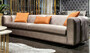 Casa Padrino Luxus Sofa Silber / Gold 240 x 95 x H. 85 cm - Wohnzimmer Sofa - Hotel Sofa - Luxus M�bel
