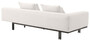 Casa Padrino Luxus Sofa Creme / Bronze 233 x 104 x H. 60,5 cm - Modernes Wohnzimmer Sofa Linke Seite - Hotel Sofa - Luxus Qualit�t