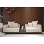 Casa Padrino Luxus Sofa Creme / Dunkelbraun 260 cm - Wohnzimmer & Hotel M�bel