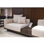 Casa Padrino Luxus Sofa Creme / Dunkelbraun 260 cm - Wohnzimmer & Hotel M�bel