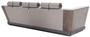 Casa Padrino Luxus Sofa Grau / Blau / Gold 280 x 98 x H. 85 cm - Wohnzimmer Sofa - Hotel Sofa - Wohnzimmer M�bel - Wohnzimmer Einrichtung - Hotel M�bel - Luxus M�bel - Luxus Einrichtung