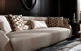 Casa Padrino Luxus Sofa Creme / Grau / Schwarz / Gold 275 x 95 x H. 80 cm - Wohnzimmer Sofa - Hotel Sofa - Wohnzimmer M�bel - Wohnzimmer Einrichtung - Hotel M�bel - Luxus M�bel - Luxus Einrichtung