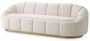 Casa Padrino Luxus Sofa Creme / Messing 230 x 80 x H. 71 cm - Wohnzimmer & Hotel Sofa - Wohnzimmer & Hotel M�bel - Luxus Kollektion
