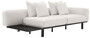 Casa Padrino Luxus Sofa Creme / Bronze 233 x 104 x H. 60,5 cm - Modernes Wohnzimmer Sofa Rechte Seite - Hotel Sofa - Luxus Qualit�t
